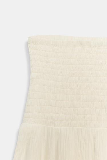 RUFFLED MIDI SKIRT - Beige by Zara - Image 9