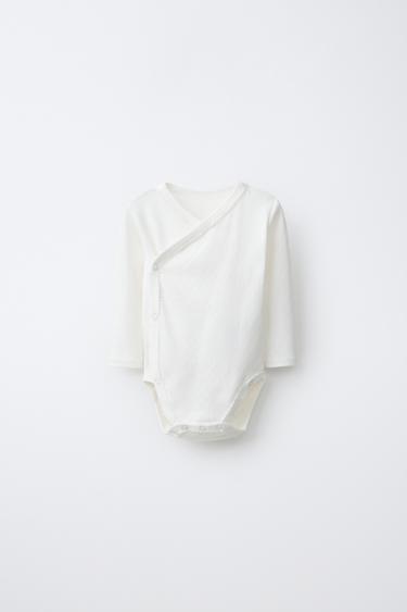 Three-Pack Pointelle Crossover Bodysuits — Sea green 2