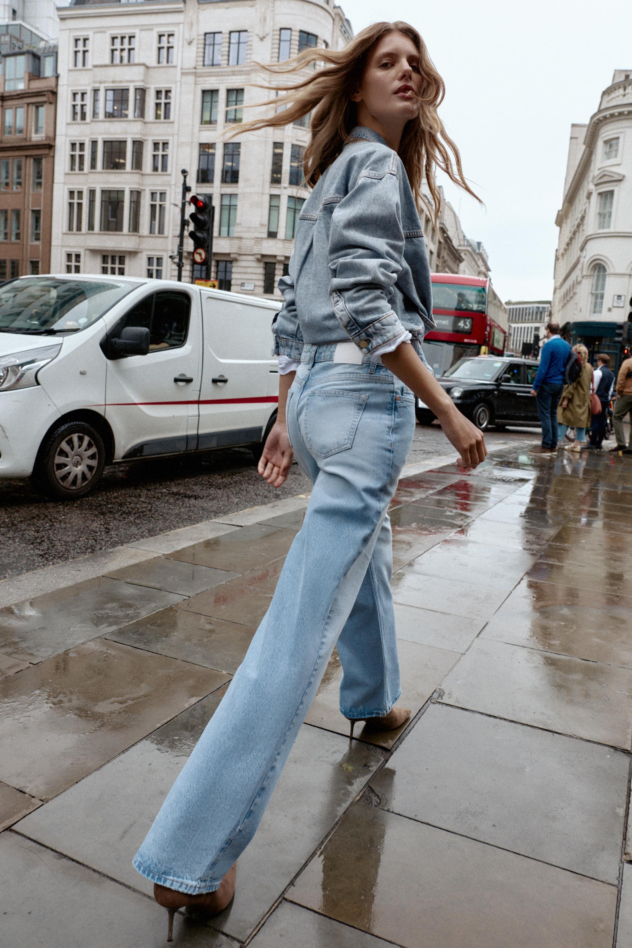 JEANS Z.04 FULL LENGTH ハイウエスト - ライトブルー | ZARA