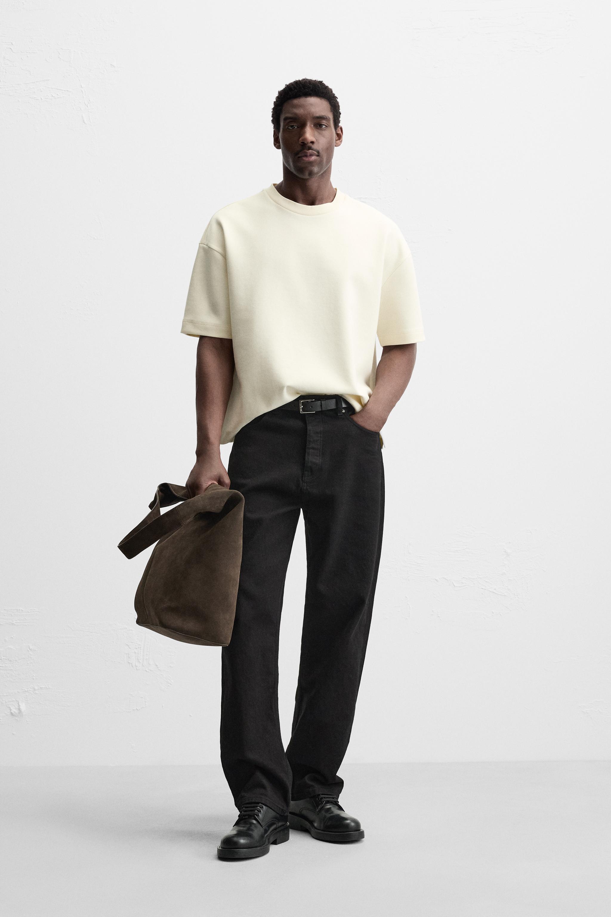 EMBOSSED PRINT T-SHIRT - Oyster-white | ZARA United States