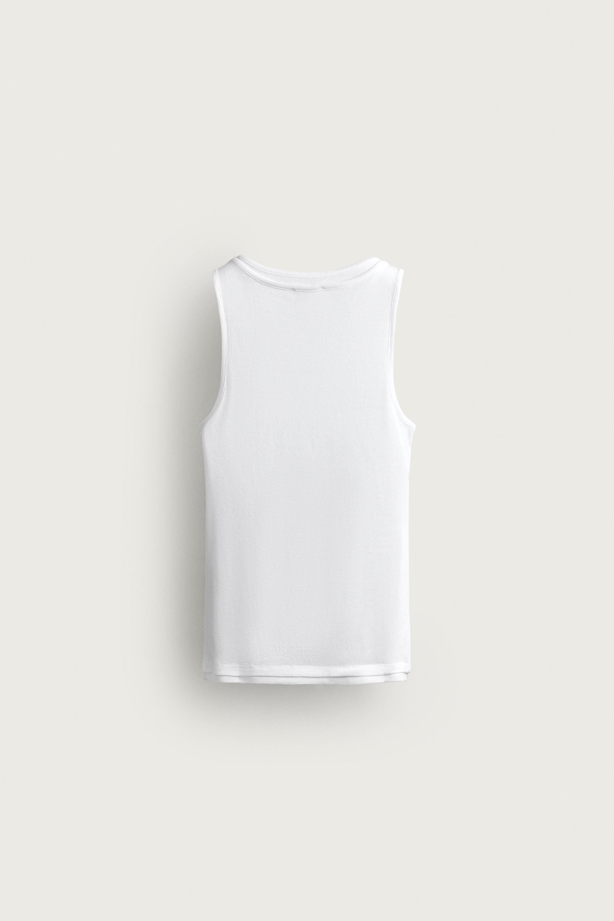 Мужские топы Zara DOUBLE EFFECT TANK TOP — фото 8