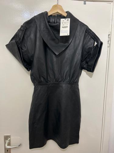 princess polly baby blue dress Puff Sleeve Ailbe Leather Dress main image 1