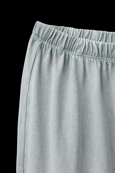 AGES 6-14 / WASHED EFFECT PYJAMAS WITH EMBROIDERED TEXT - Grey by Zara