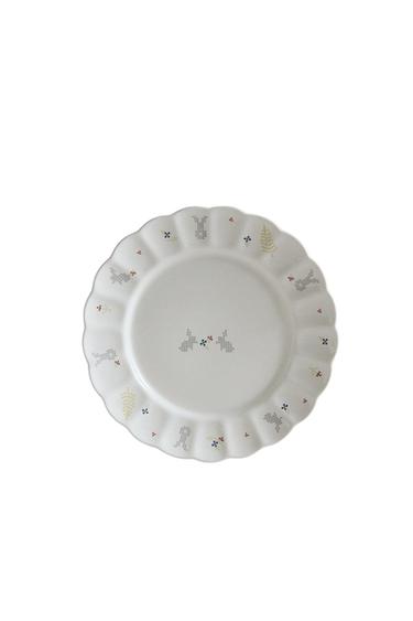 CHILDREN'S PORCELAIN BUNNY PLATE - متعدد الألوان الخاص بـ Zara