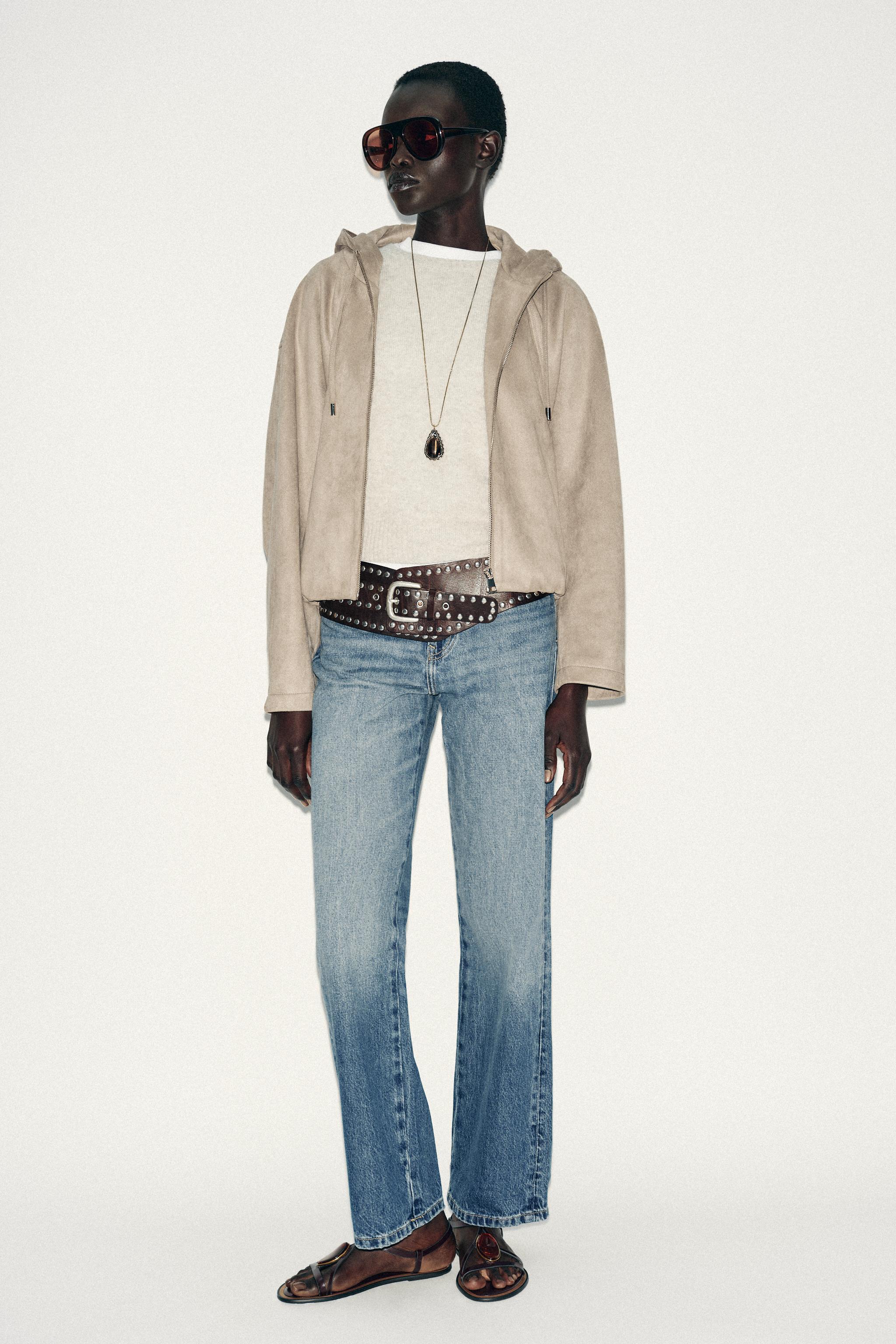 ZARA フェイクスエードボンバージャケット ZARA】フェイクレザー ボンバージャケット 4341/855/675 (ZARA