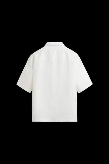 Zara 100% LINEN SHIRT - White