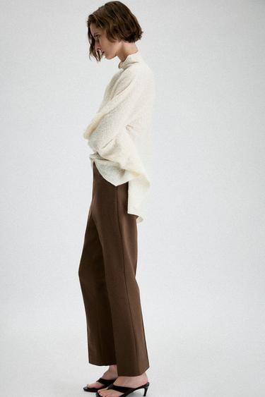 MINI FLARE TROUSERS - Light brown by Zara