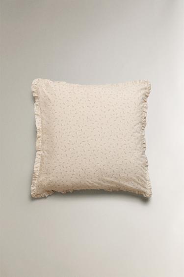 CHILDREN'S FLORAL PRINT RUFFLED PILLOWCASE - Light pink by Zara - Image 1