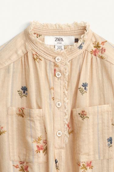 ROBE CHEMISE IMPRIMÉ FLEURS ÉDITION LIMITÉE - Imprimée de Zara - Image 7