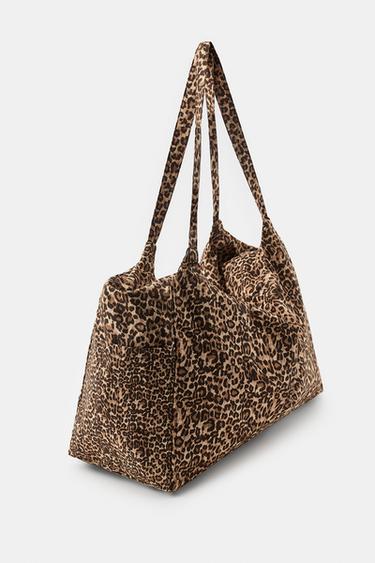 ANIMAL PRINT COTTON MAXI BAG - Leopard by Zara - Image 3
