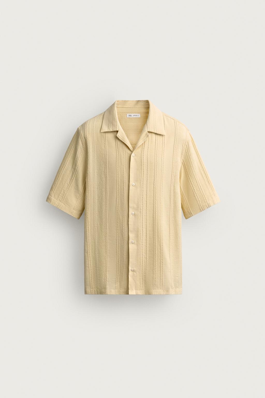 REGULAR FIT STRIPED JACQUARD SHIRT