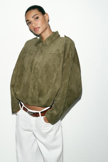 JAS IN SUÈDELOOK - kaki-mid van Zara