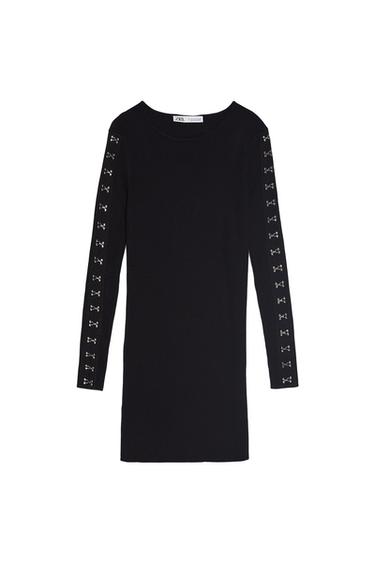 HOOK AND EYE KNIT DRESS TRF