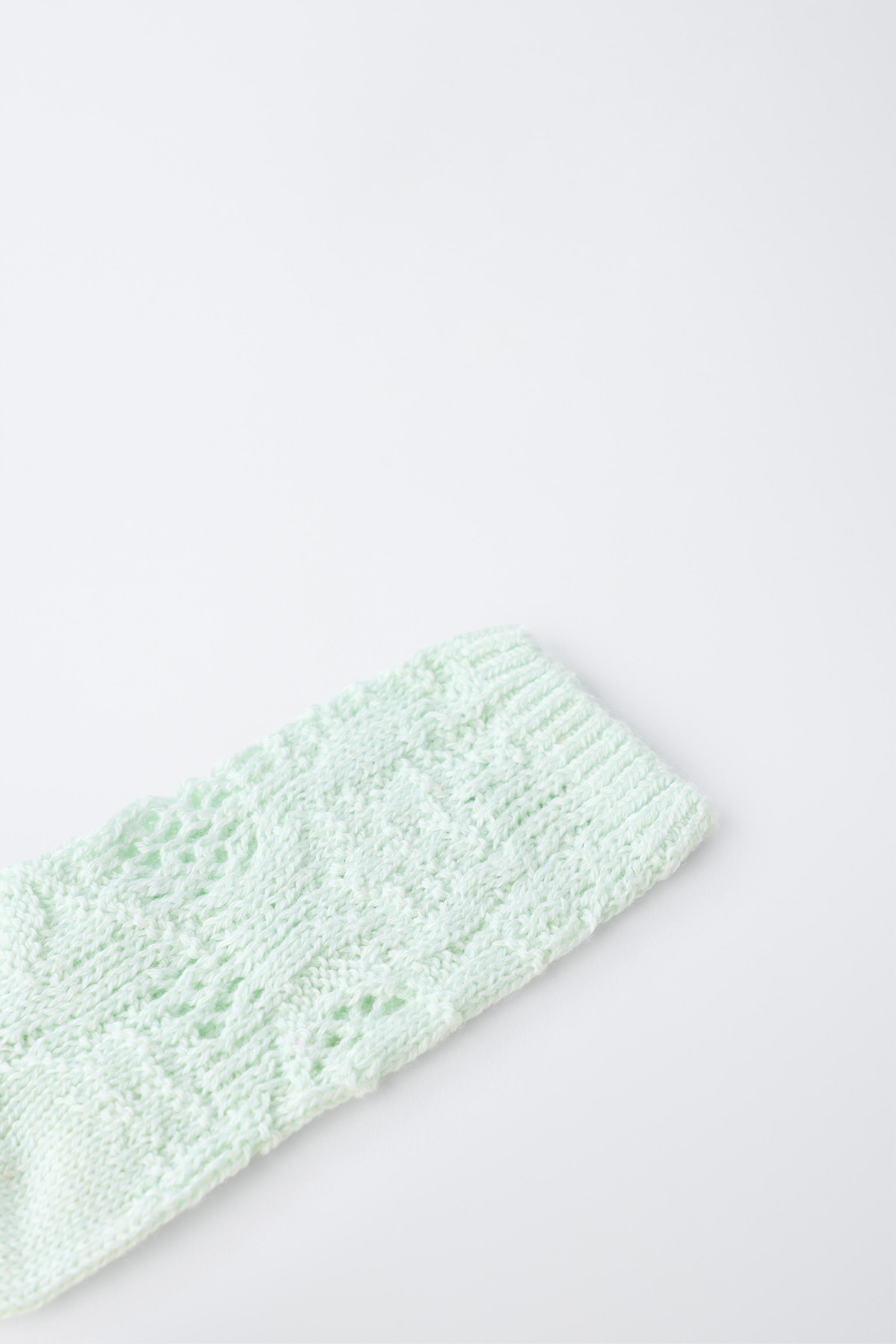 CHAUSSETTES MI-HAUTES AJOURÉES EN COTON ET SOIE