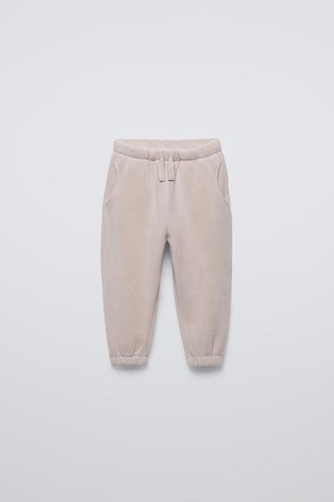 POLAR FLEECE JOGGING TROUSERS - Stone by Zara