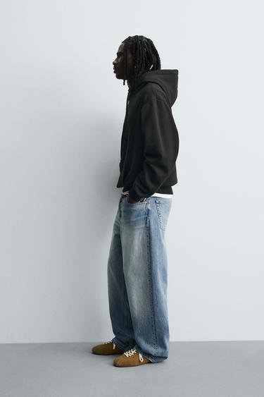 SWEAT À CAPUCHE HEAVYWEIGHT BASIQUE - Noir de Zara - Image 3