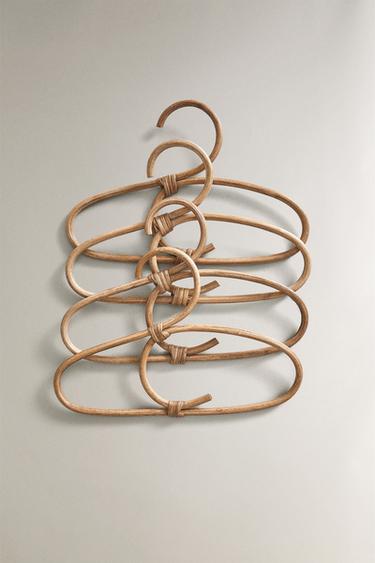 LOT CINTRES ROTIN BEBÉ (LOT DE 4) - Beige clair de Zara - Image 0