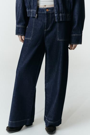 JEANS Z1975 WIDE LEG TIRO MEDIO - Azul de Zara