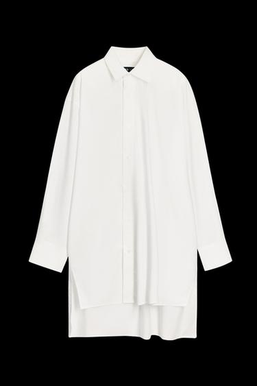 EXTRA LONG POPLIN SHIRT 50TH ANNIVERSARY - White by Zara - Image 0