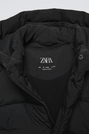 VESTE MATELASSÉE À CAPUCHE - Noir de Zara - Image 2