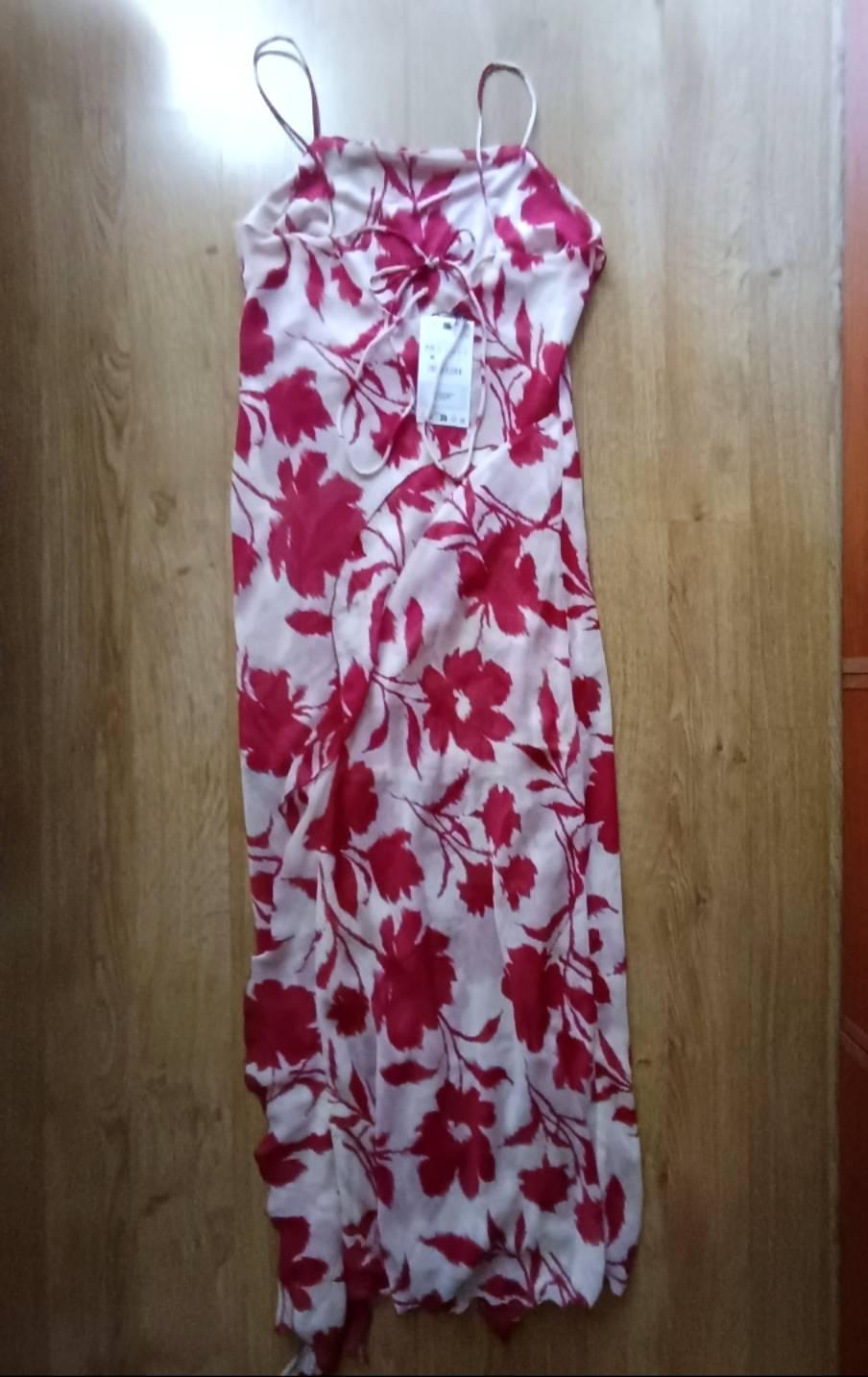 PRINTED MIDI CAMISOLE DRESS - Image 4