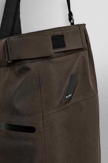 RECCO® WATERPROOF PADDED SKI SHELL TROUSERS - Brown by Zara - Image 11