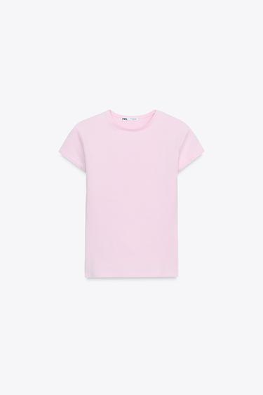 CAMISETA MANGA CORTA - Rosa de Zara