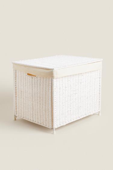 RECTANGLE FABRIC-LINED LAUNDRY BASKET - White de Zara - Image 1