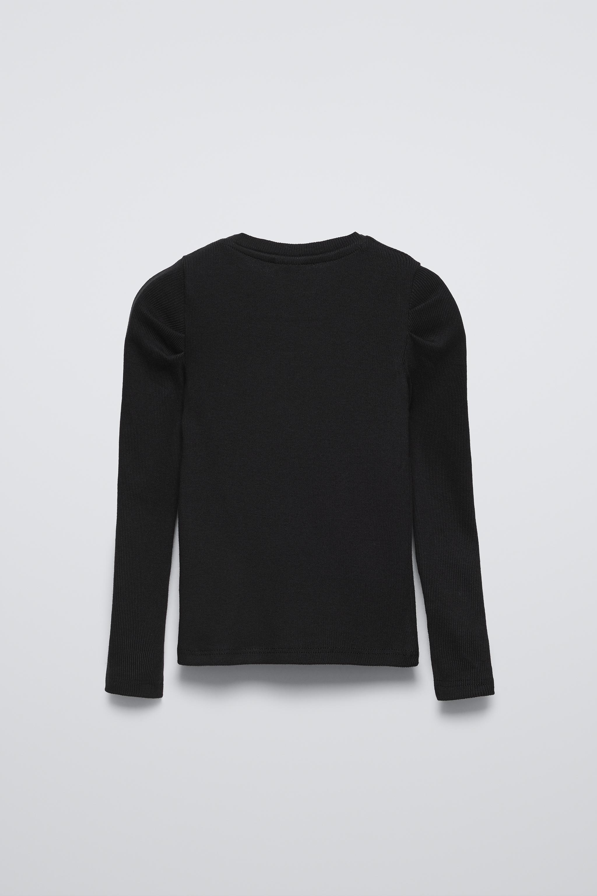 ☆ドイツ発*ZARA*新作*ウールブレンド長袖Tシャツ/BLACK☆ 09598140800-e1.jpg?ts=