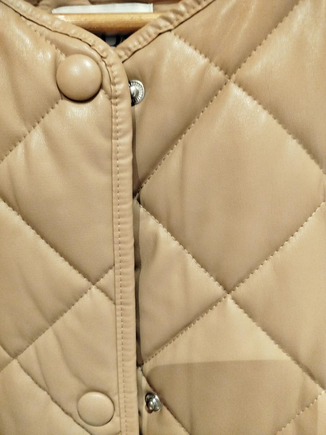 LONG FAUX LEATHER PUFFER COAT - Image 3