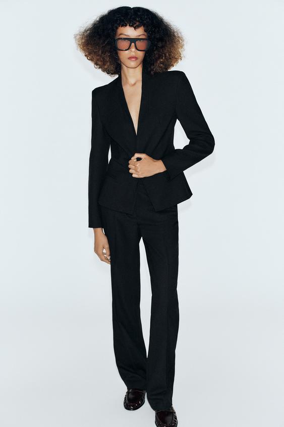 HIGH-WAIST STRAIGHT-LEG TROUSERS - Black by Zara - Image 0