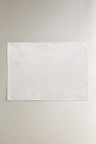 RESIN-COATED PLACEMAT WITH OVERLOCK - Ecru by Zara
