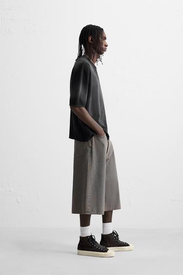 SPRAY PRINT KNIT T-SHIRT - Black by Zara - Image 3