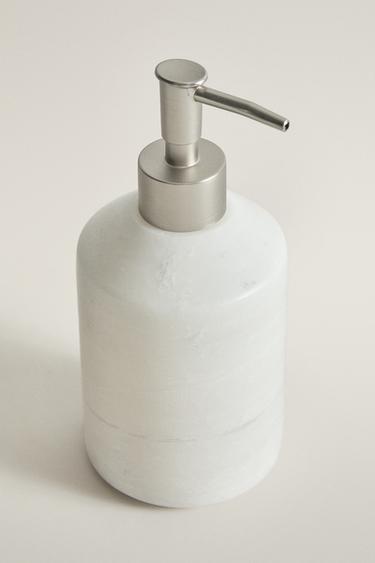 WHITE MARBLE SOAP DISPENSER — white 2