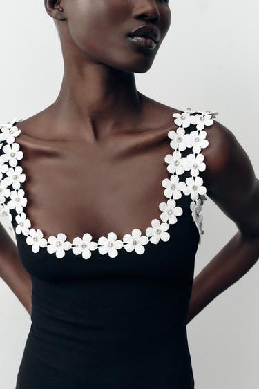 FLORAL HARDWARE STRETCH DRESS - Black by Zara - Image 2