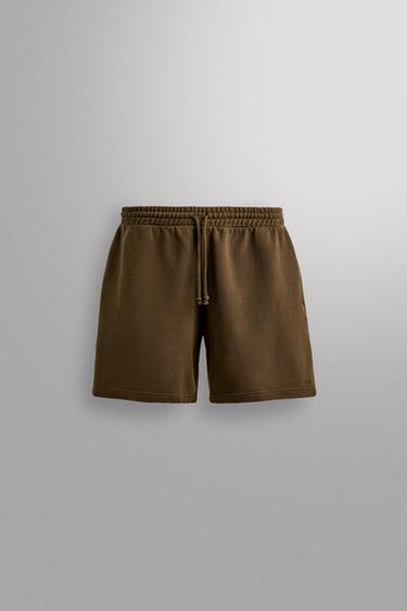 SHORT JOGGER - Verde-oliva da Zara