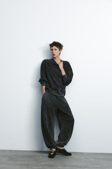 SWEAT OVERSIZE À DÉCHIRURES - Plomb de Zara