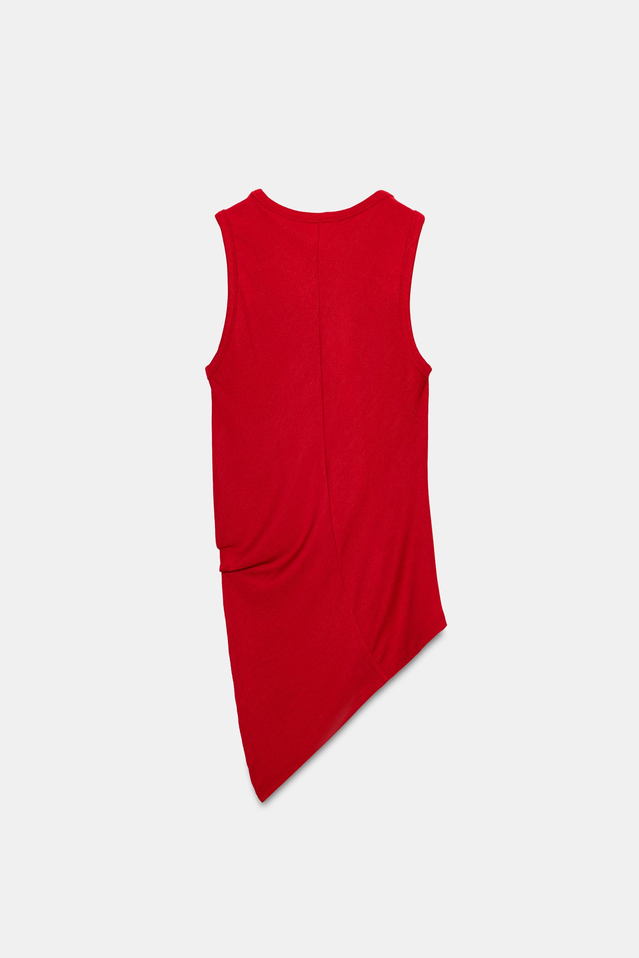 DRAPED SLEEVELESS TOP