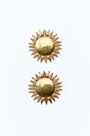 MAXI SUN EARRINGS - Golden by Zara