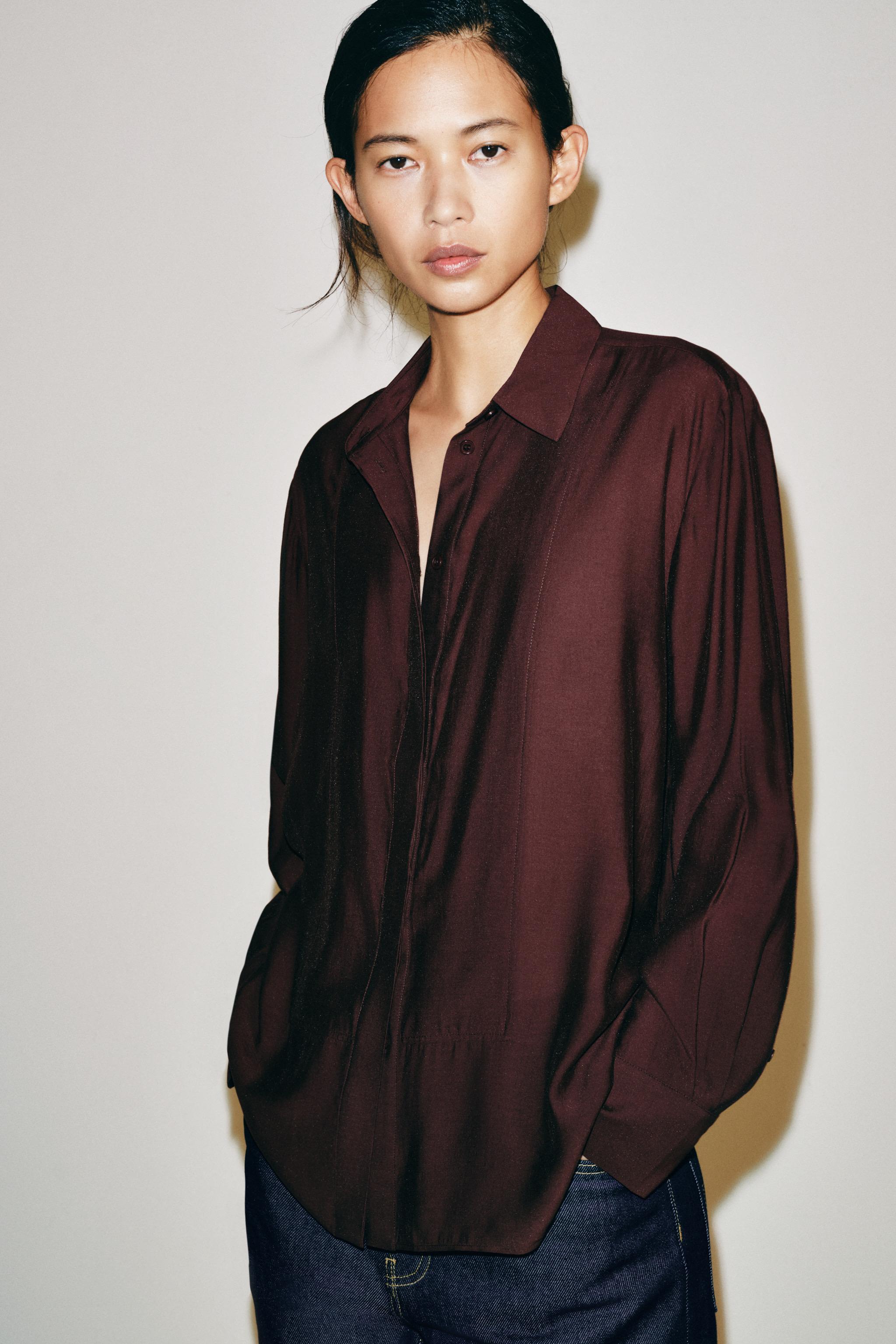 CHEMISE UNIE À PLASTRON ZW COLLECTION