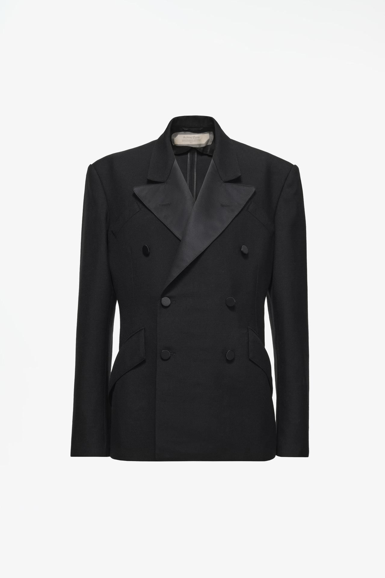 LIMITED EDITION 100% WOOL TUXEDO BLAZER — Black