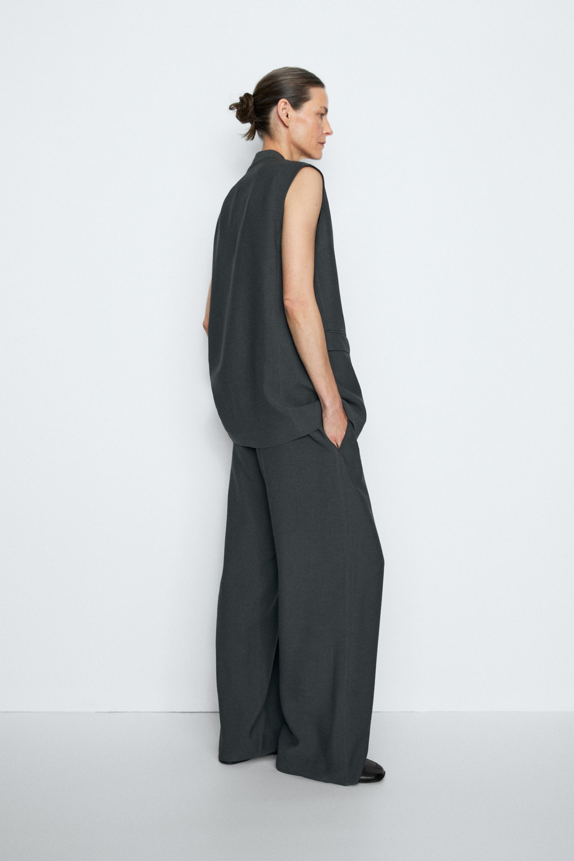V-neck vest total look - STUDIO — Petrol blue