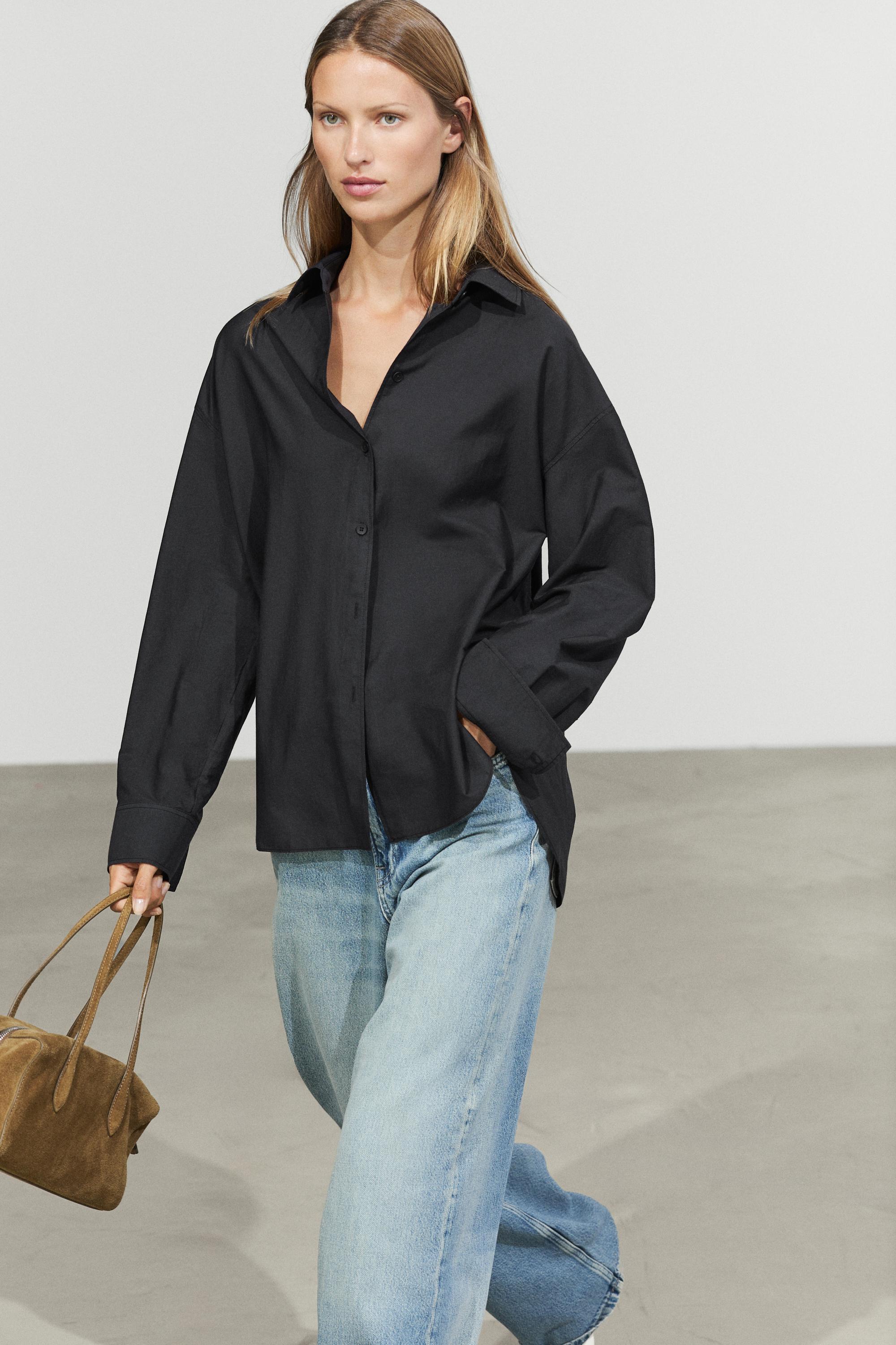 Flowing cotton-silk shirt