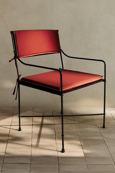 CONTRAST ARMCHAIR BACK CUSHION - Reddish by Zara