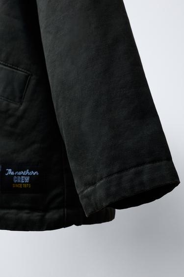 VESTE ENDUITE - Kaki foncé de Zara - Image 5
