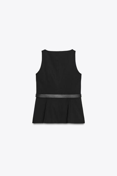 GILET CEINTURE - Noir de Zara - Image 5