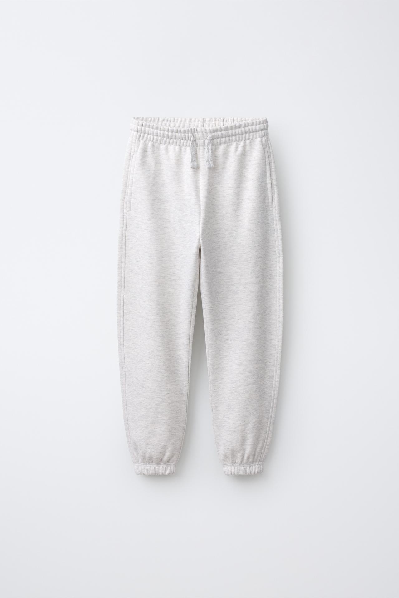 TWO-PACK PLUSH PANTS — Gray marl