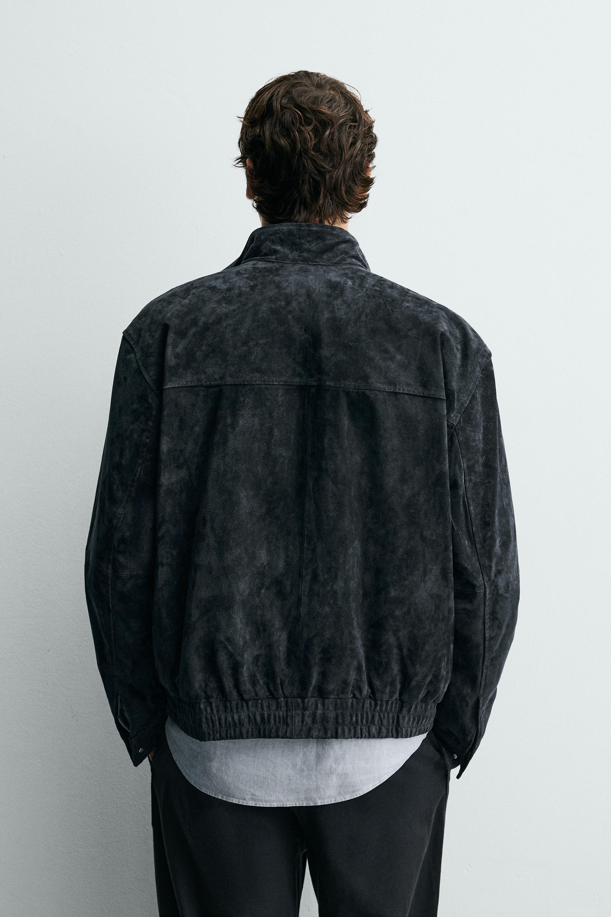 BLOUSON EN CUIR DAIM