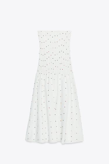 ROBE MIDI POMPONS - Multicolore de Zara - Image 6