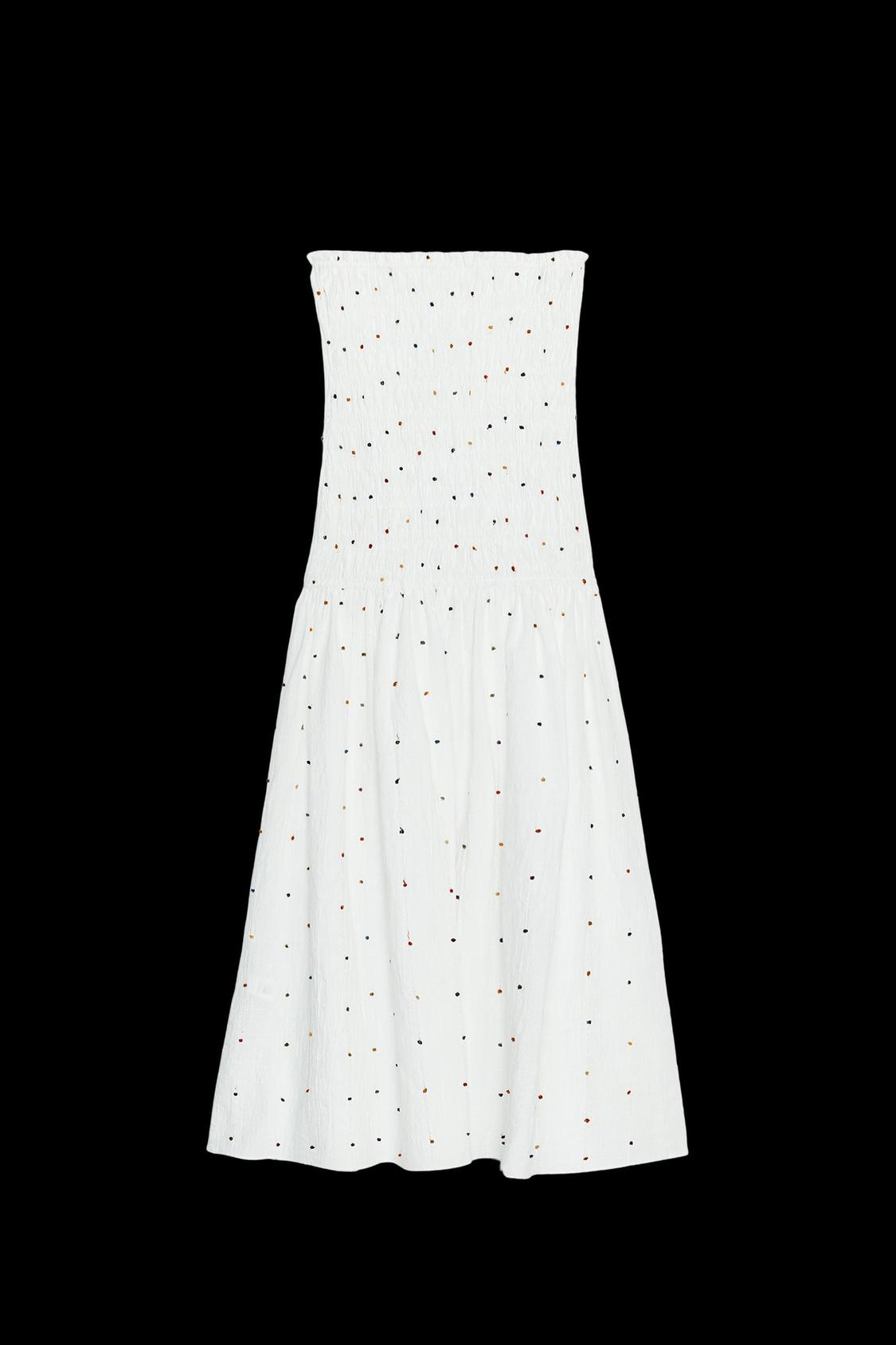 POMPOM MIDI DRESS